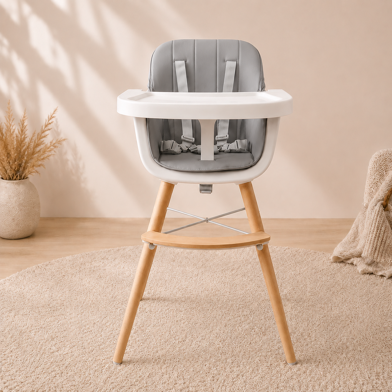 Silla Comedor Trona Gris