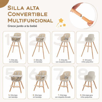 Silla Comedor Trona Beige