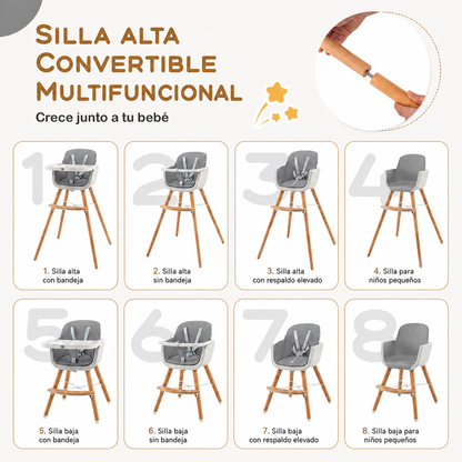 Silla Comedor Trona Gris