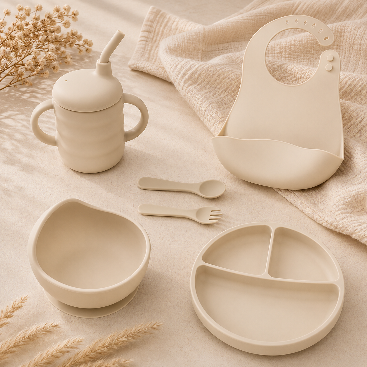 Kit Alimentación Silicona Beige PERSONALIZADO