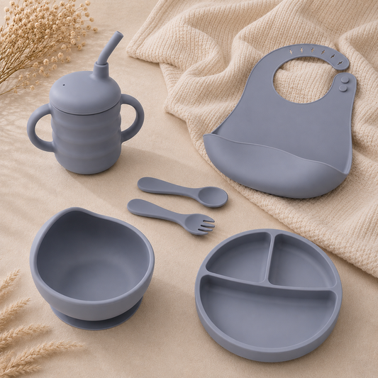 Kit Alimentación Silicona Azul Claro PERSONALIZADO