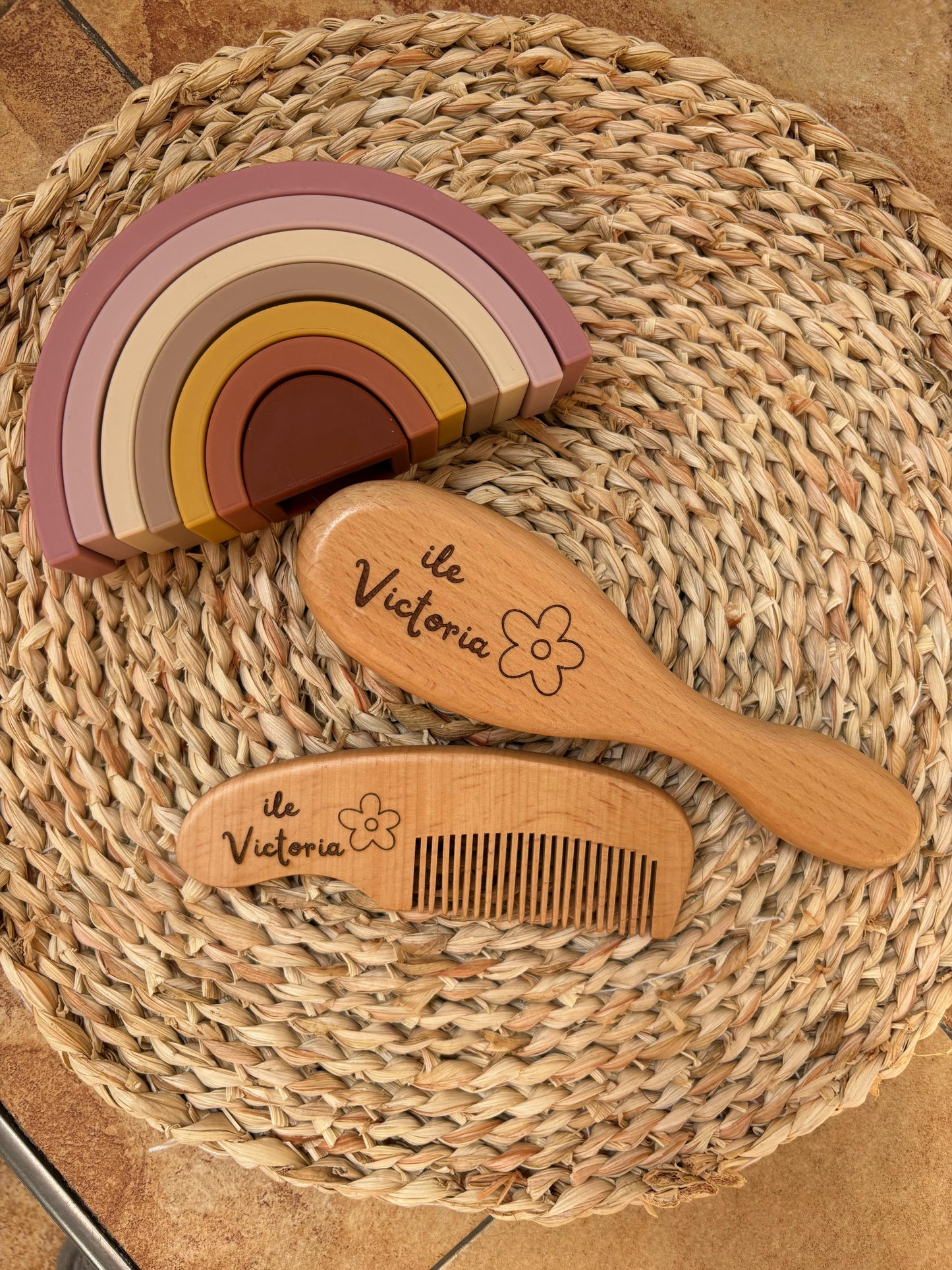 Set Cepillo y Peine madera PERSONALIZABLE